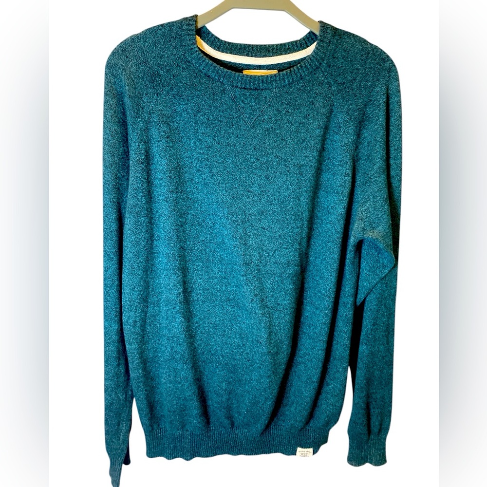 Primark Blue/Green Cotton Crewneck Sweater NWOT size M